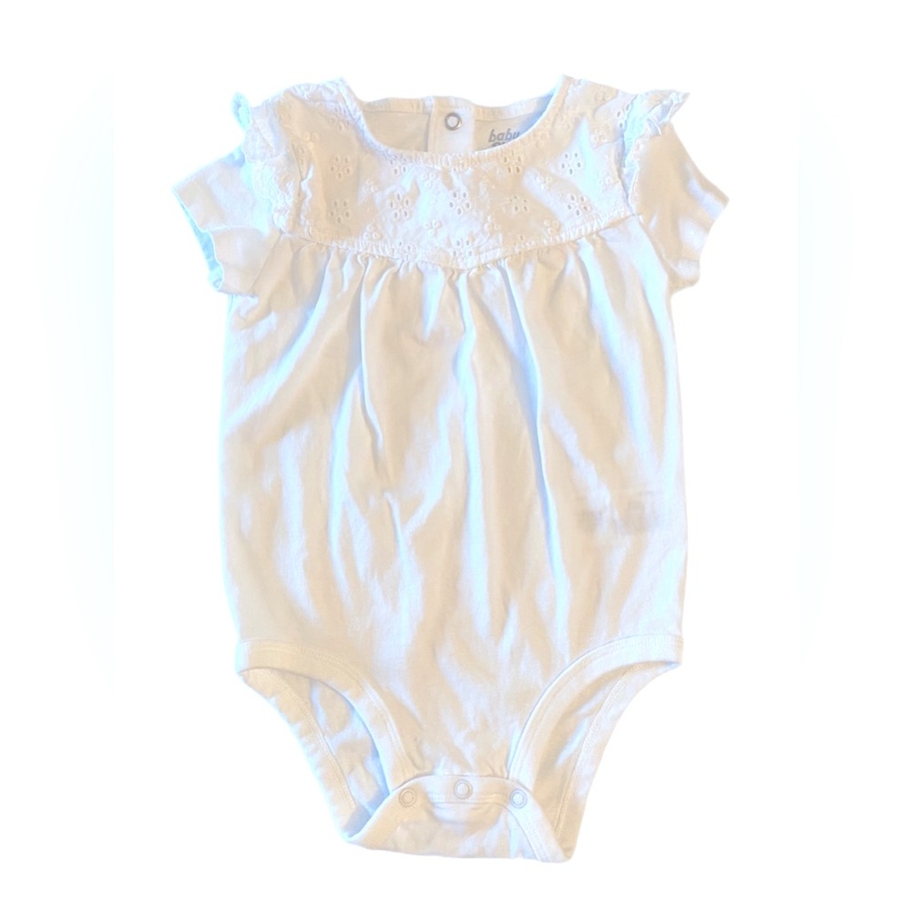 NWOT Baby B’Gosh White Romper with Wide Brim Floppy Hat Size 18 Months - Picture 3 of 12